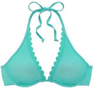 Lascana Bikinitop met beugels Scallop met gelaserde gegolfde rand