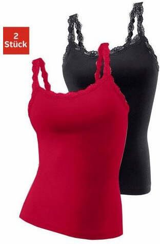 Lascana Hemd met fijne kant(set, 2 stuks, Set van 2 )