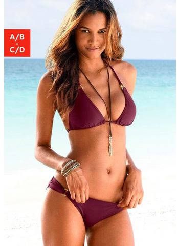Lascana Triangel bikinitop Italy met sierringen