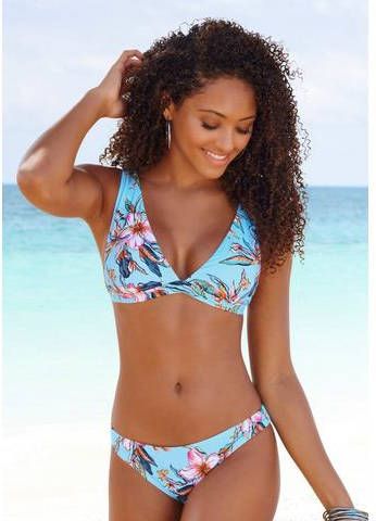 Lascana Triangel bikinitop MALIA met tropische print