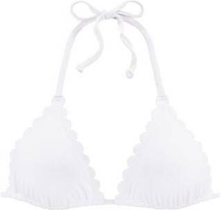 Lascana Triangel bikinitop Scallop met gelaserde gegolfde rand