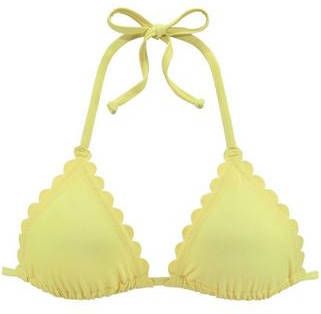 Lascana Triangel bikinitop Scallop met gelaserde gegolfde rand