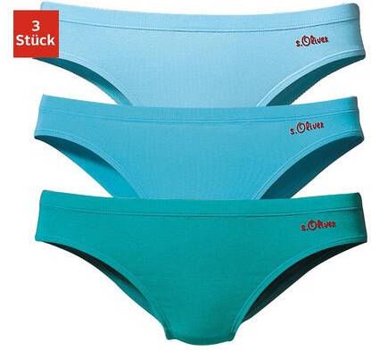 s.Oliver RED LABEL Beachwear Bikinibroekje met logoprint opzij(set, 3 stuks )