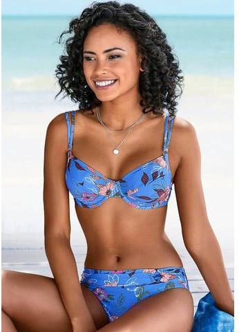 s.Oliver RED LABEL Beachwear Bikinitop met beugels Maya met dubbele bandjes en gebloemd design