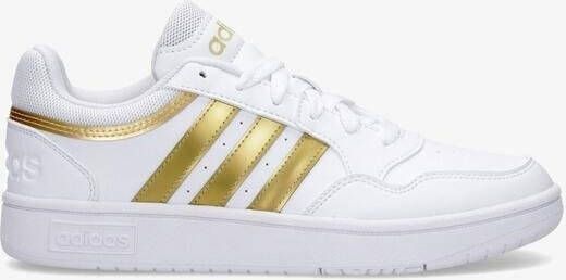 Adidas hoops 3.0 sneakers wit/goud dames