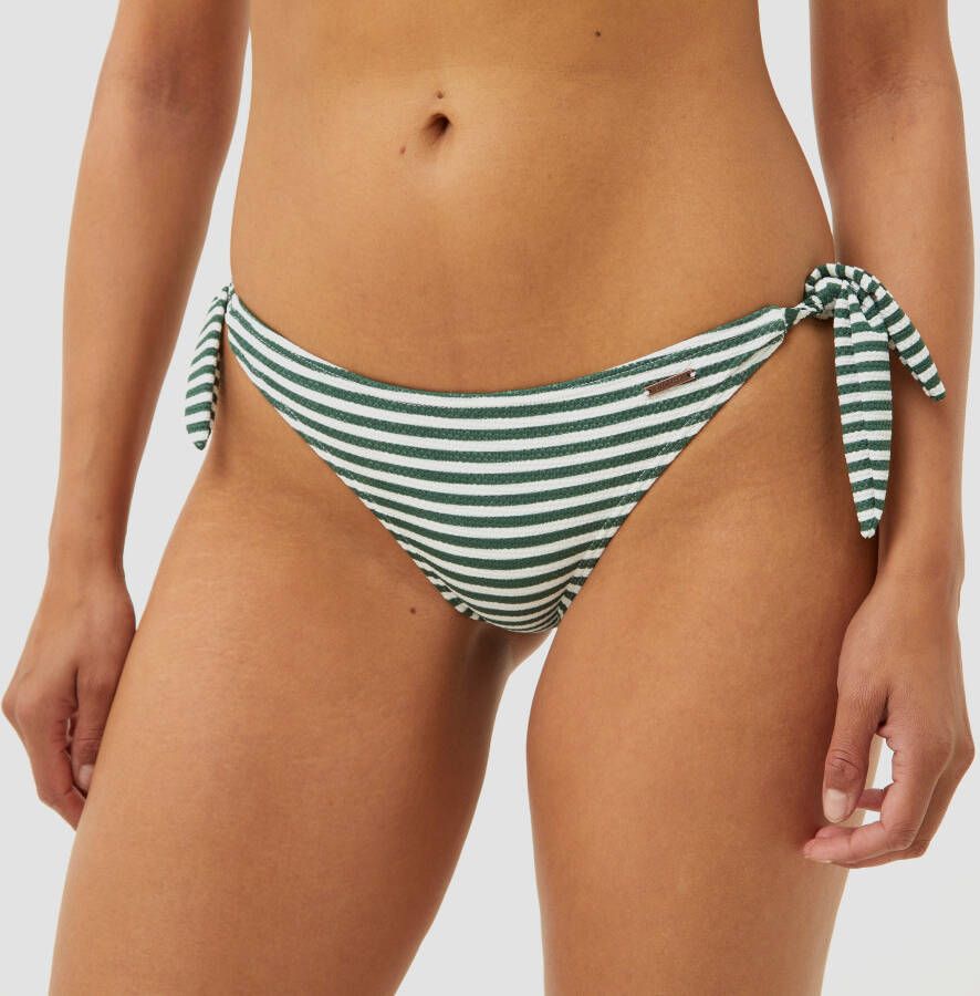 Protest gestreept strik bikinibroekje Hilly donkergroen/wit