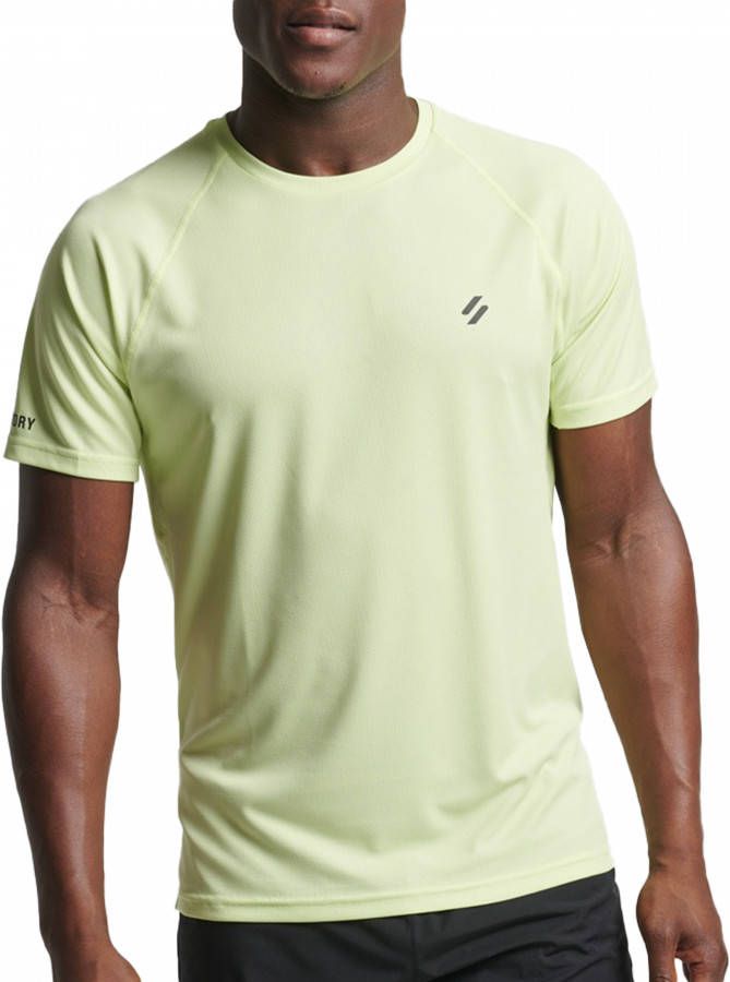 Superdry Sport T shirt lichtgeel