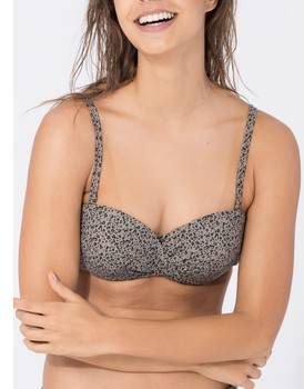 Bikini Beachlife Cheetah Bandeau Swimsuit Top