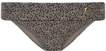 Beachlife bikinibroekje met dierenprint taupe