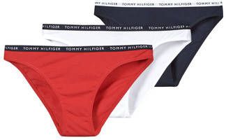 Tommy Hilfiger Set van 3 onderbroeken in marineblauw, wit en rood Veelkleurig online kopen