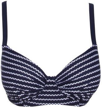 Damella Navy Stripe Bikini Underwire Bra