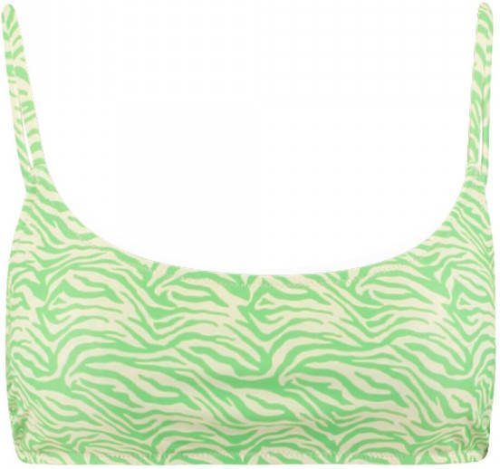 America Today crop bikinitop Addy met zebraprint groen