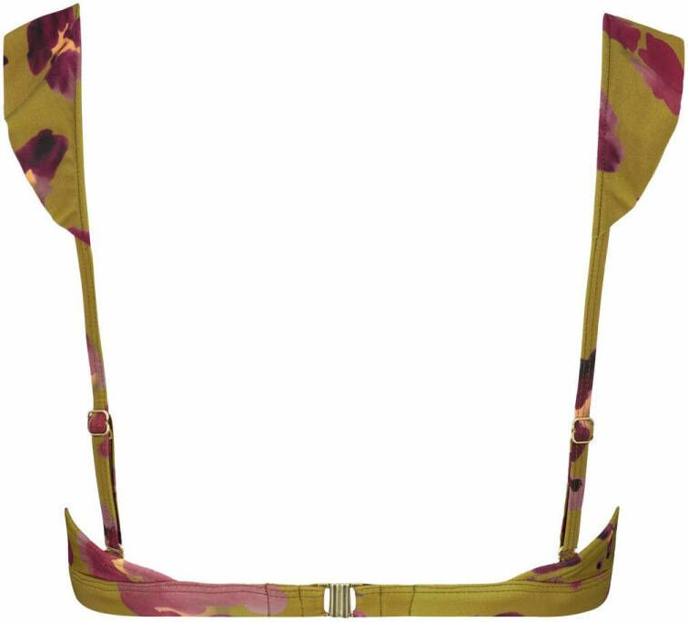 Beachlife painted animal ruffle bikinitop