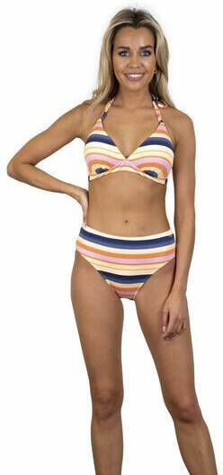 BOMAIN halter formentera bikini blauw/oranje dames