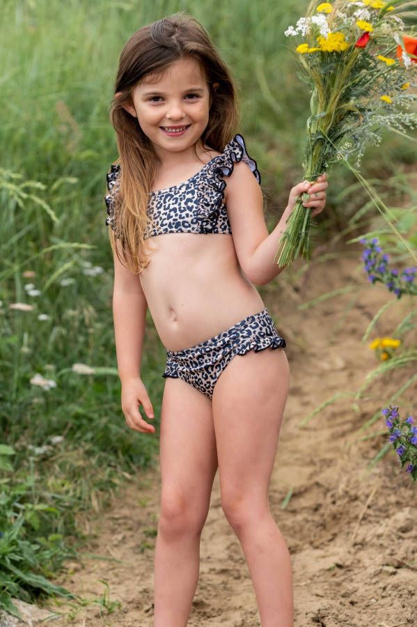 Looxs Revolution Bikini panther print , uv50 voor meisjes in de kleur