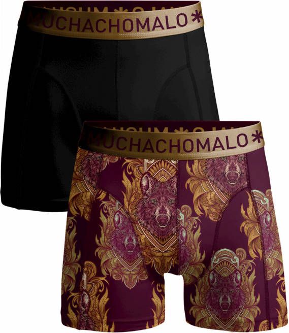Muchachomalo Jongens 2 Pack Boxershorts print/effen