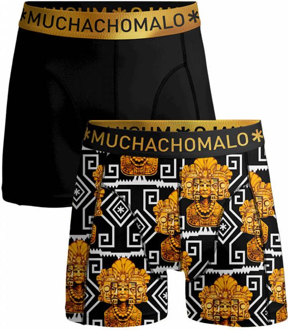 Muchachomalo boxershort Mayans set van 3 goud/zwart