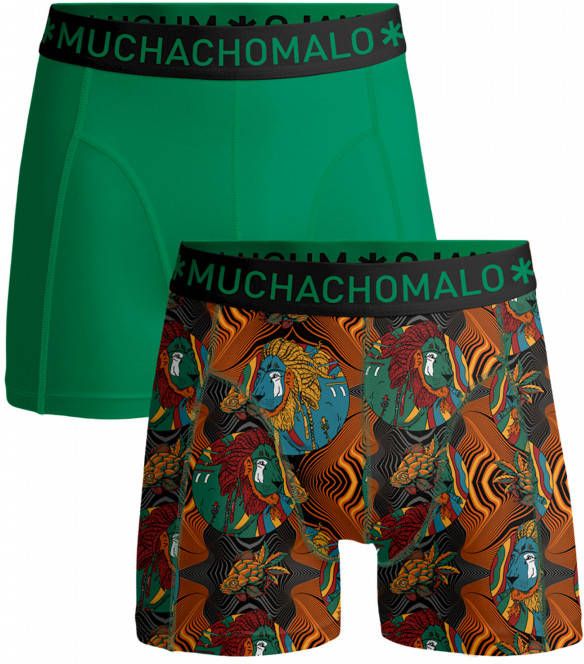 Muchachomalo boxershort Rastafarian set van groen/bruin
