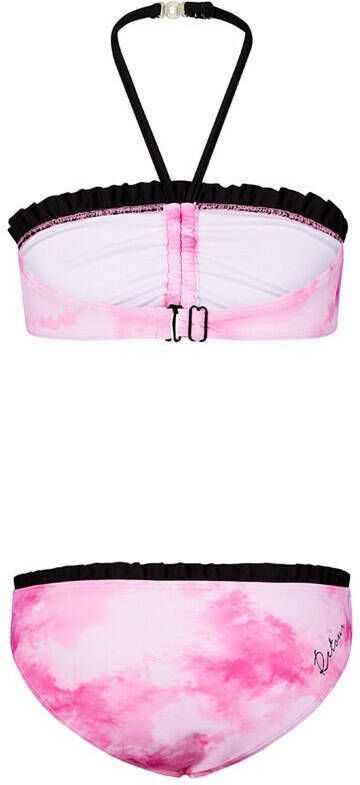 Retour Denim bandeau bikini Alison met all over print roze/zwart