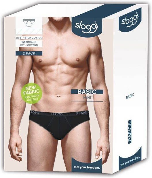 Sloggi Basic Mini slip in 2 pack met logoband