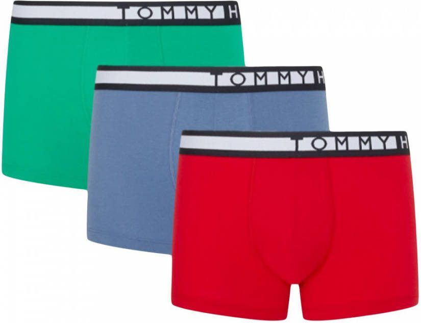 Tommy Hilfiger Set of 3 stretch boxers with a logo belt , Groen, Heren
