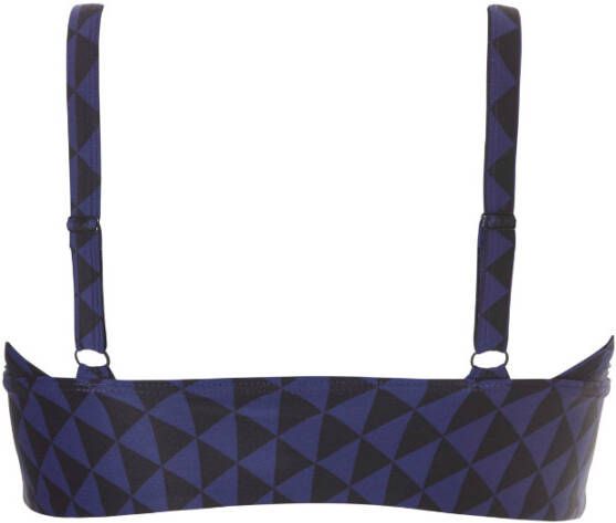 Tweka bikinitop met all over print paars