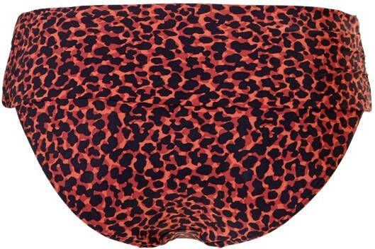TC WOW omslag bikinibroekje met panterprint rood/zwart