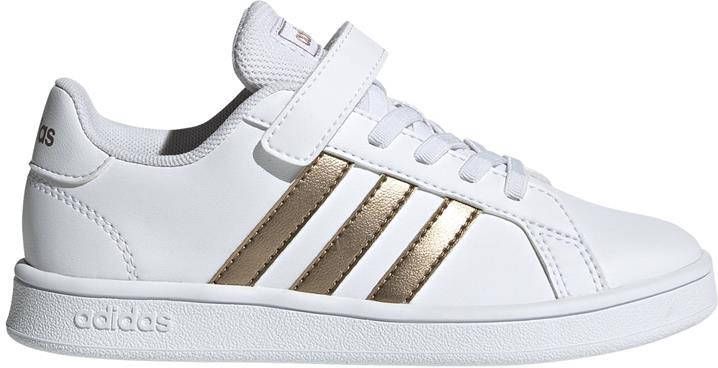 adidas grand court sneakers wit/brons kinderen