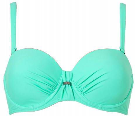 Beachlife voorgevormde strapless bandeau bikinitop lichtgroen