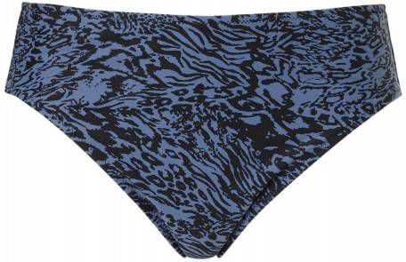 BEACHWAVE hipster bikinibroekje met all over print blauw/zwart