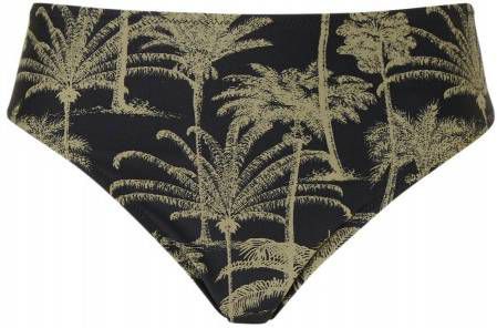 BEACHWAVE hipster bikinibroekje met all over print zwart/groen