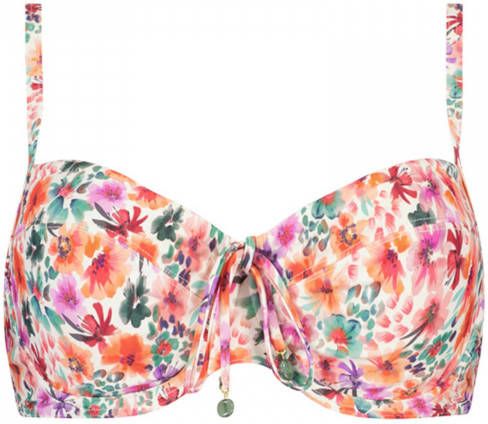Cyell gebloemde beugel bikinitop Meadow Mood oranje/turquoise/wit