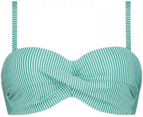 CYELL Voorgevormde balconette bikinitop met structuur en streepprint