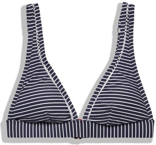 ESPRIT Women Beach gestreepte bikinitop donkerblauw/wit
