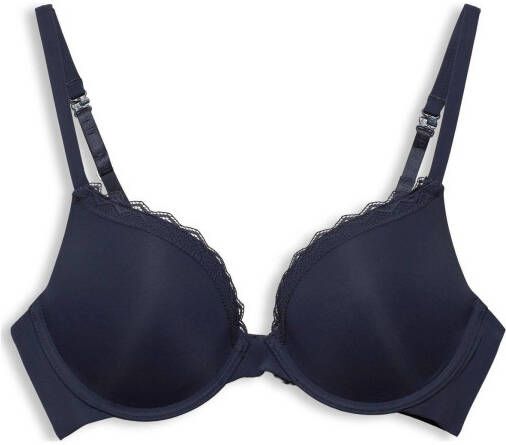ESPRIT Women Bodywear push up bh donkerblauw