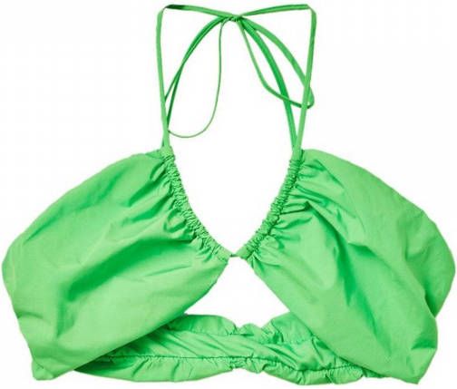 Mango multiway bandeau bikinitop groen online kopen