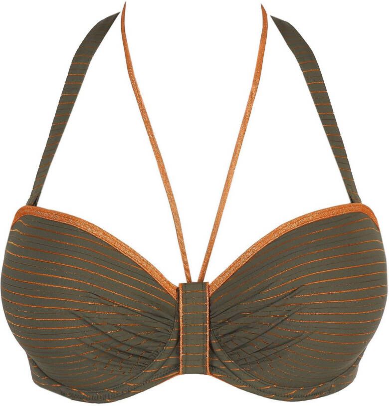 PrimaDonna Marquesas voorgevormde balconette bikinitop met streepprint