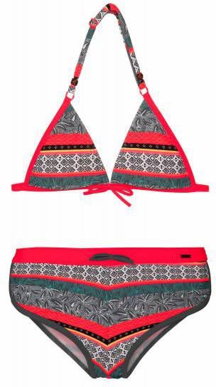 Protest triangel bikini Anna met all over print roze