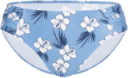 Sassa Mode gebloemd bikinibroekje lichtblauw/wit