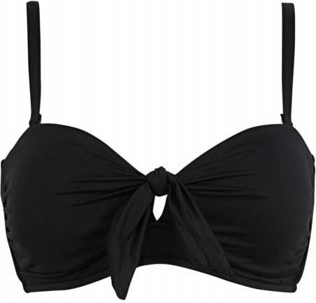 Seafolly strapless bandeau bikinitop DD cup zwart