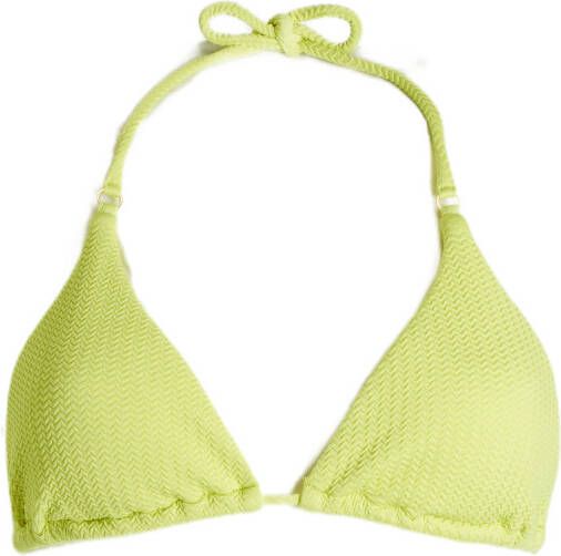 Seafolly triangel bikinitop met rib structuur geel