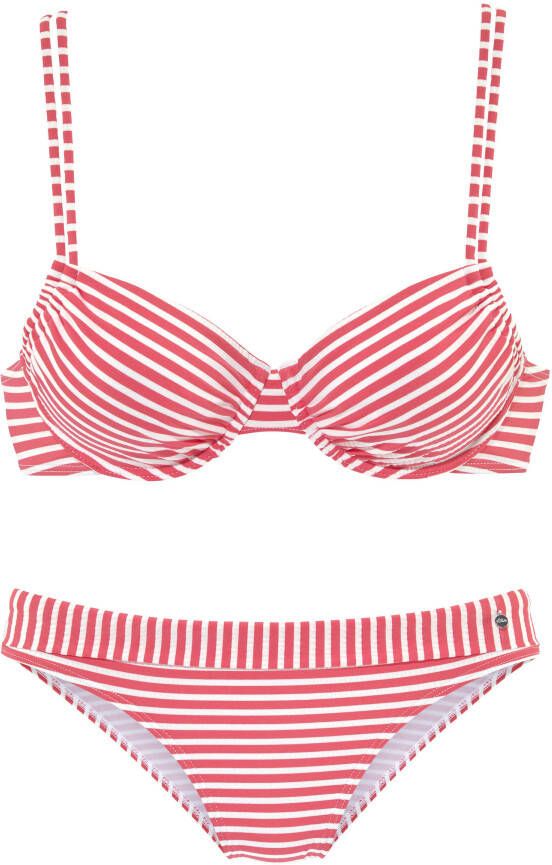 s.Oliver gestreepte beugel bikini rood/wit