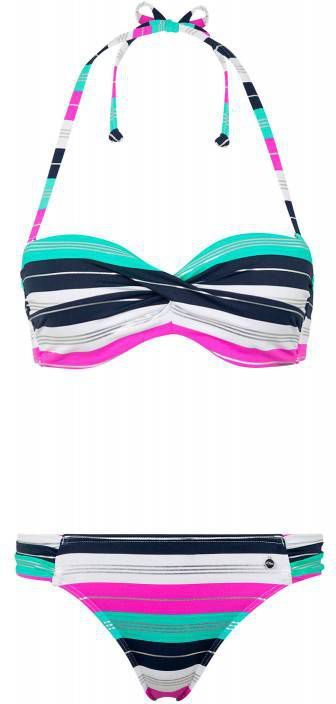 s.Oliver RED LABEL Beachwear Beugelbikini in bandeaumodel in wikkel look