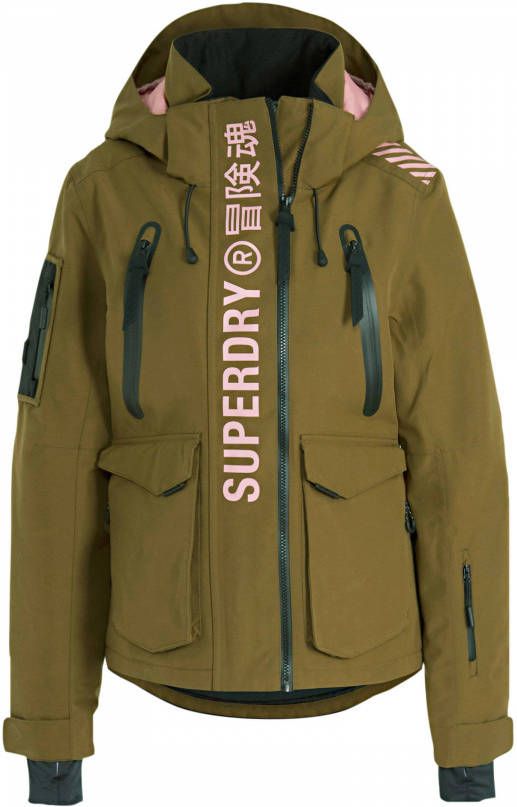 Superdry Sport ski jack olijfgroen