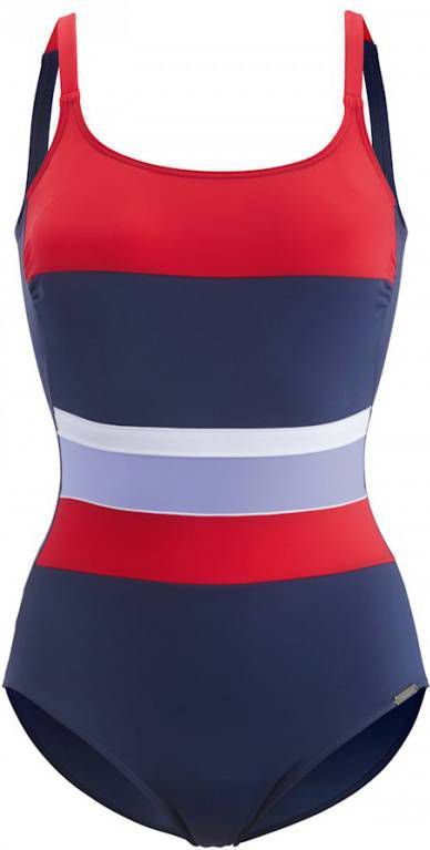Olympia Badpak in maritieme stijl Blauw