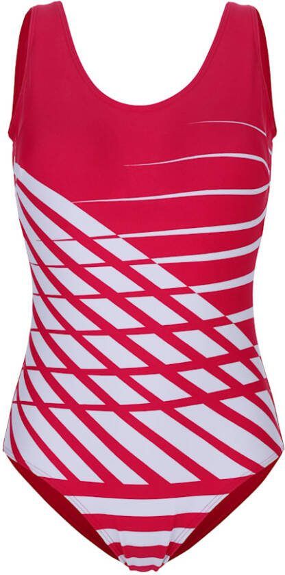 Blue Moon Badpak met grafische print voor Rood/Wit