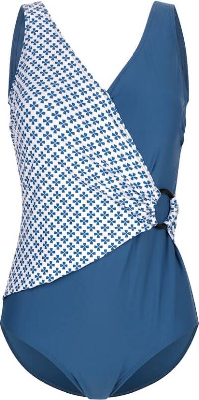 Blue Moon Badpak met sierring voor Blauw/Wit
