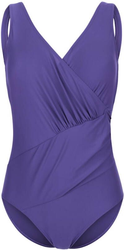 maritim Badpak met modieus wikkeleffect Paars