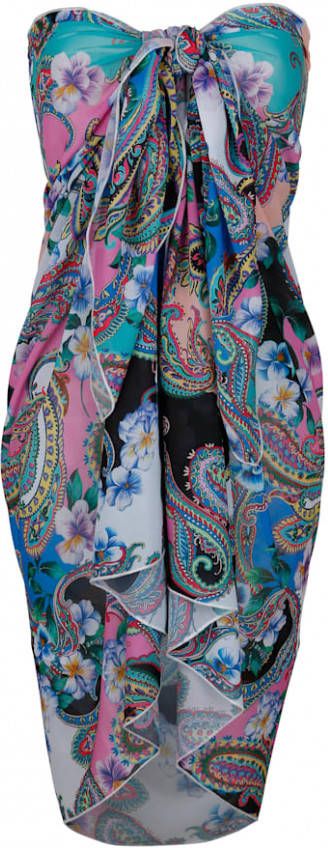 maritim Pareo met modieuze print Zwart