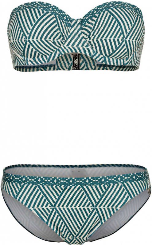 Opera Bikini met siliconen randje achter Turquoise